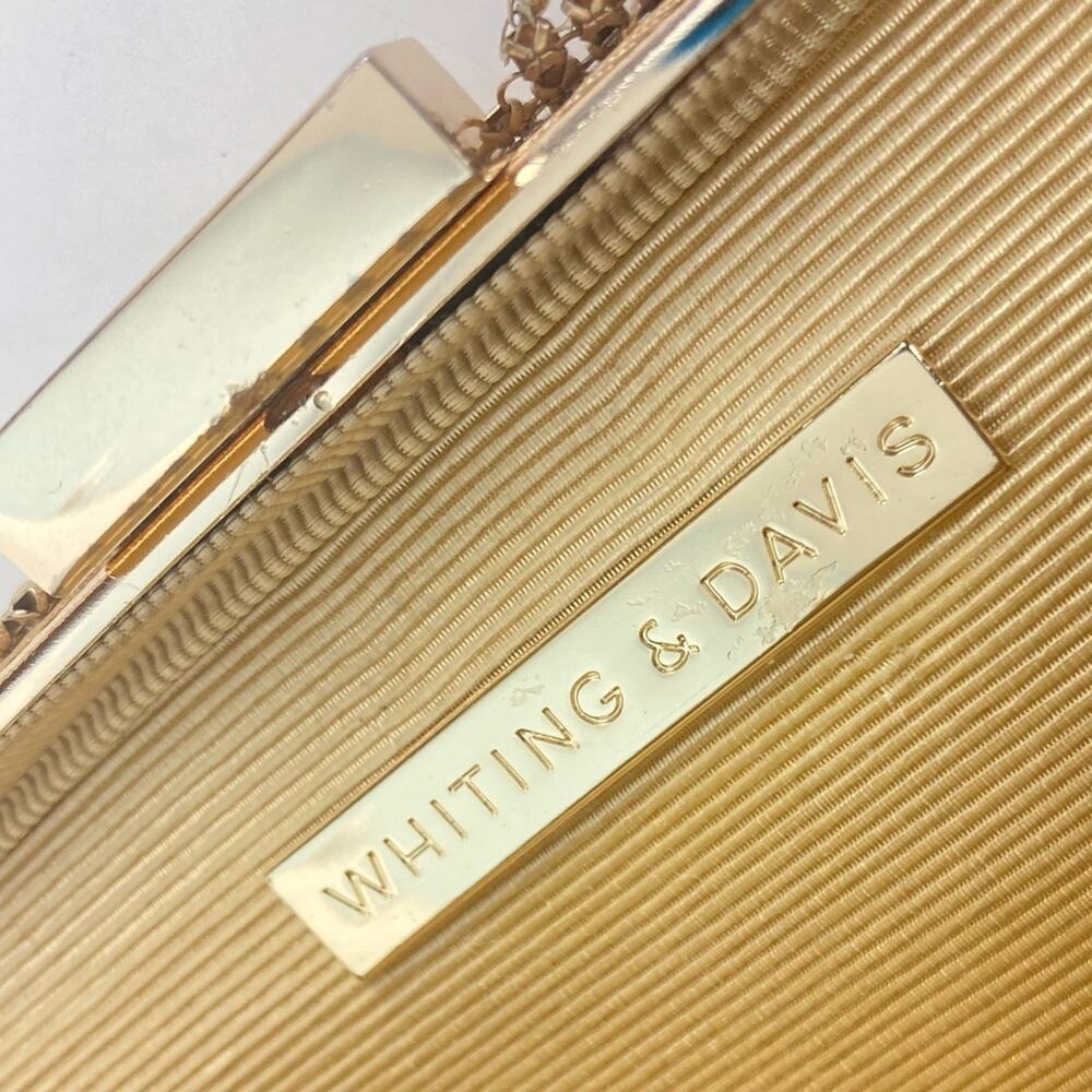 Whiting & Davis Gold Rectangular Box Clutch - image 4
